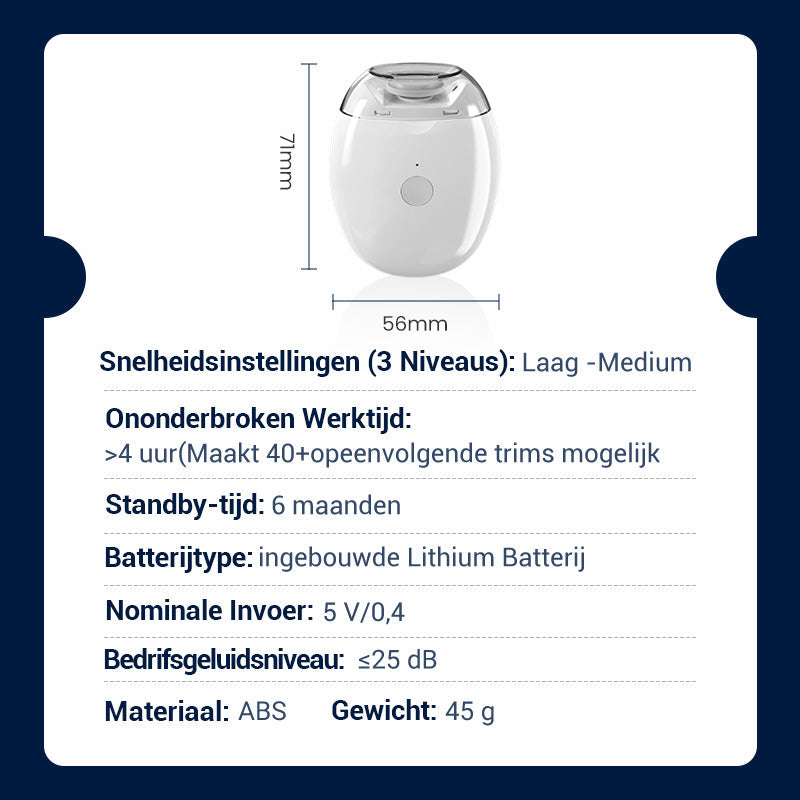 SoftCare Elektrische Nagelverzorger – Veilig, Stil & Precies